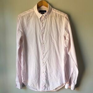 ZARA man light pink slim fit Button Down shirt size M
